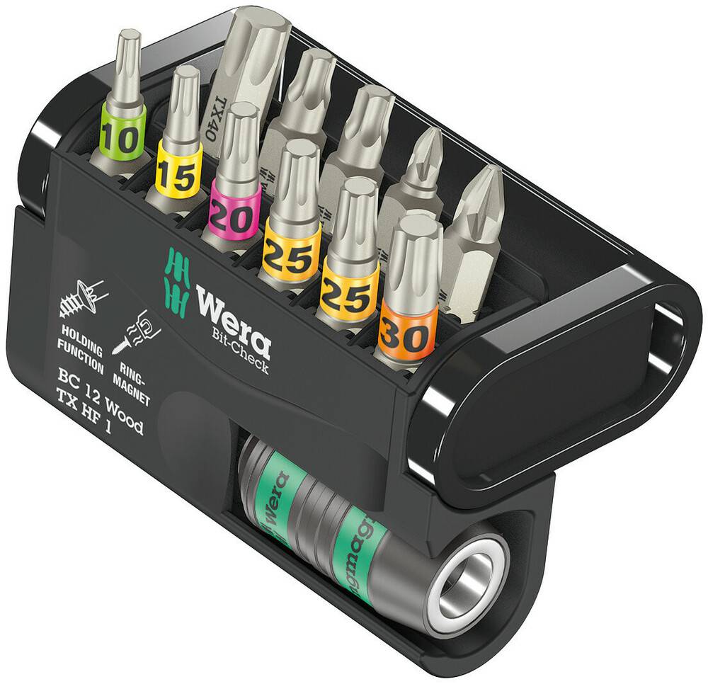 Bit-sæt Bit-Check 12 Wera Wood TX HF 1