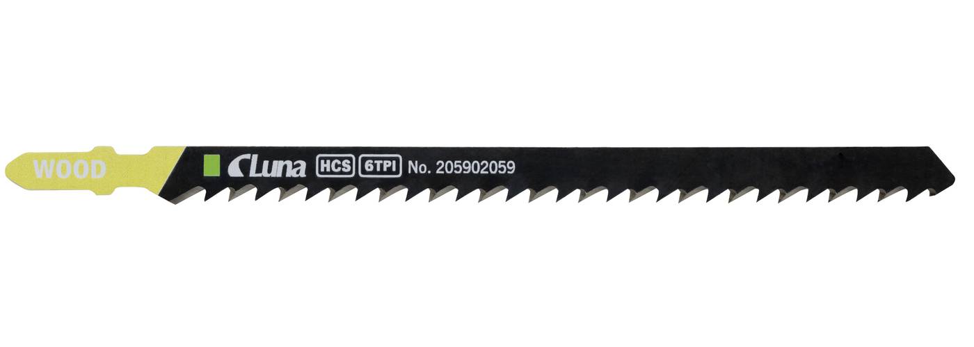 HCS jigsaw blades for wood, with milled cross-cut teeth