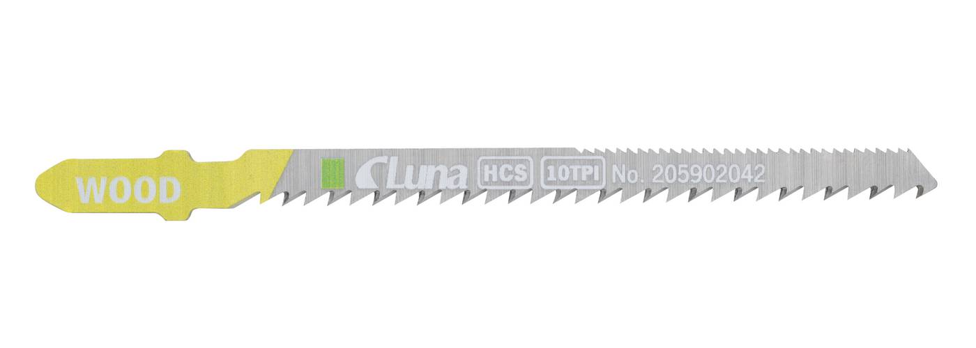 HCS jigsaw blades for wood, with ground teeth and a serrated back for good curve sawing