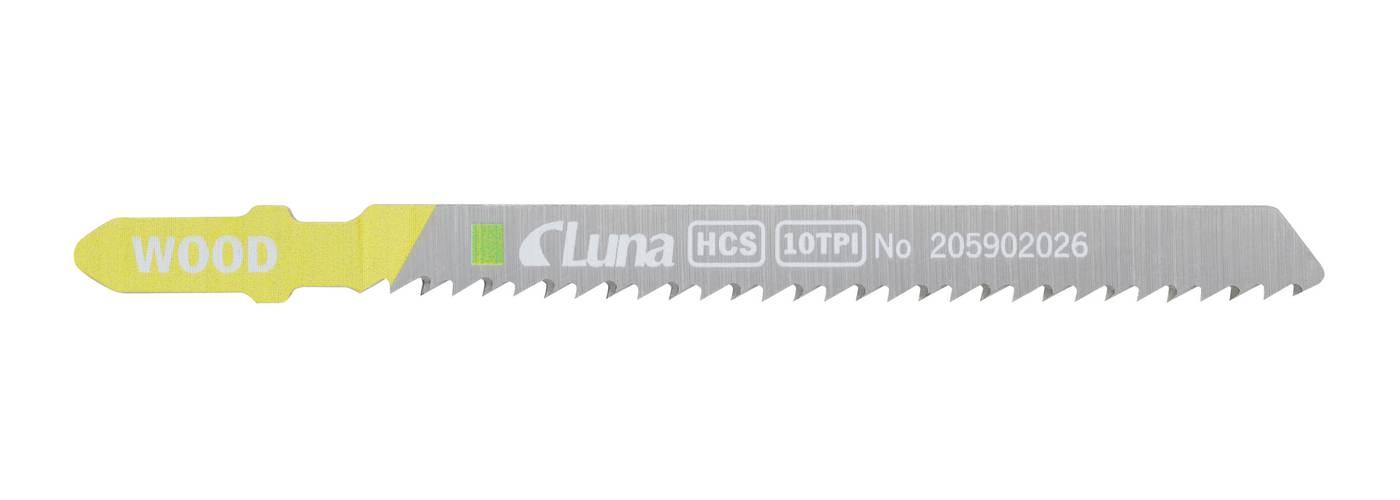 HCS jigsaw blades for wood and plastic, with ground teeth and tapered back TP 75