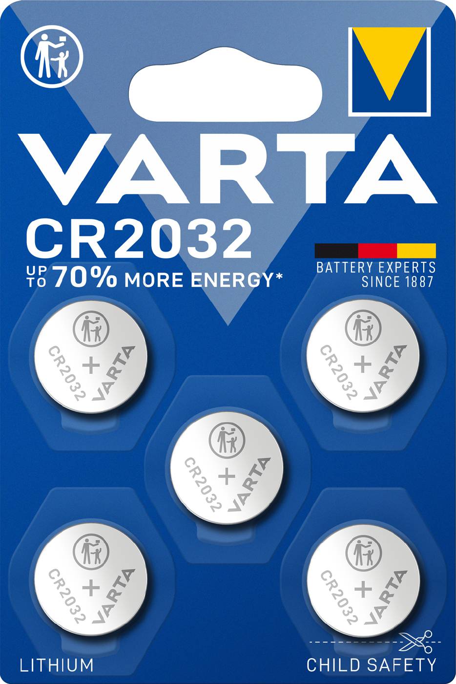 Knappceller litium Varta