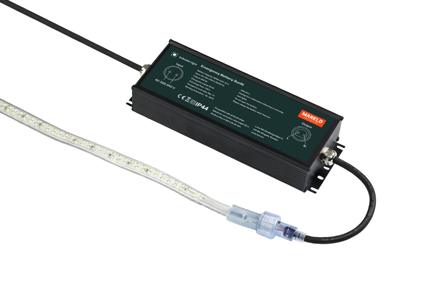 Emergency light battery LED strip 8000 mAh Mareld