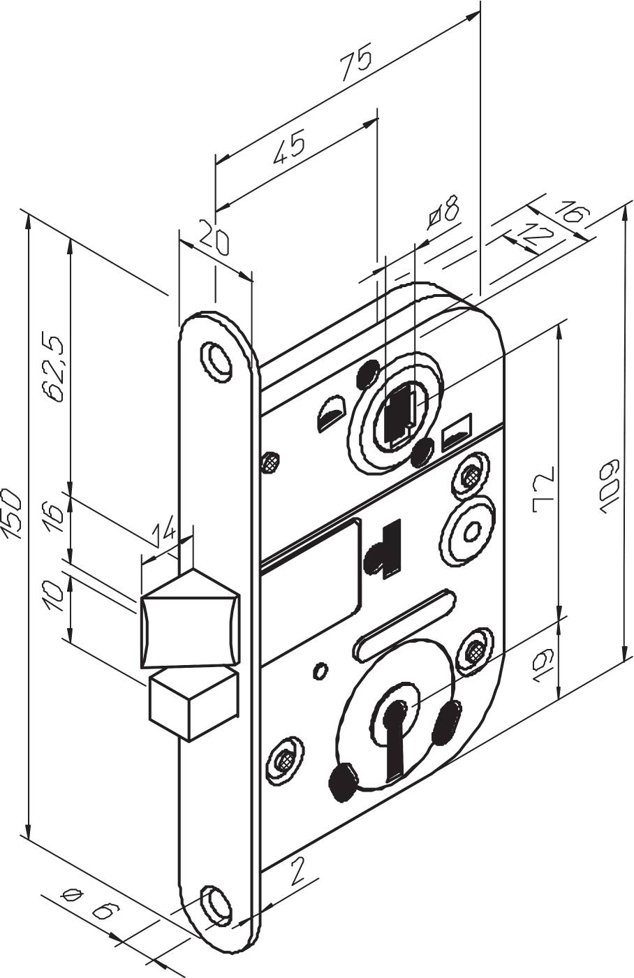 Inner door lock Abloy 2011