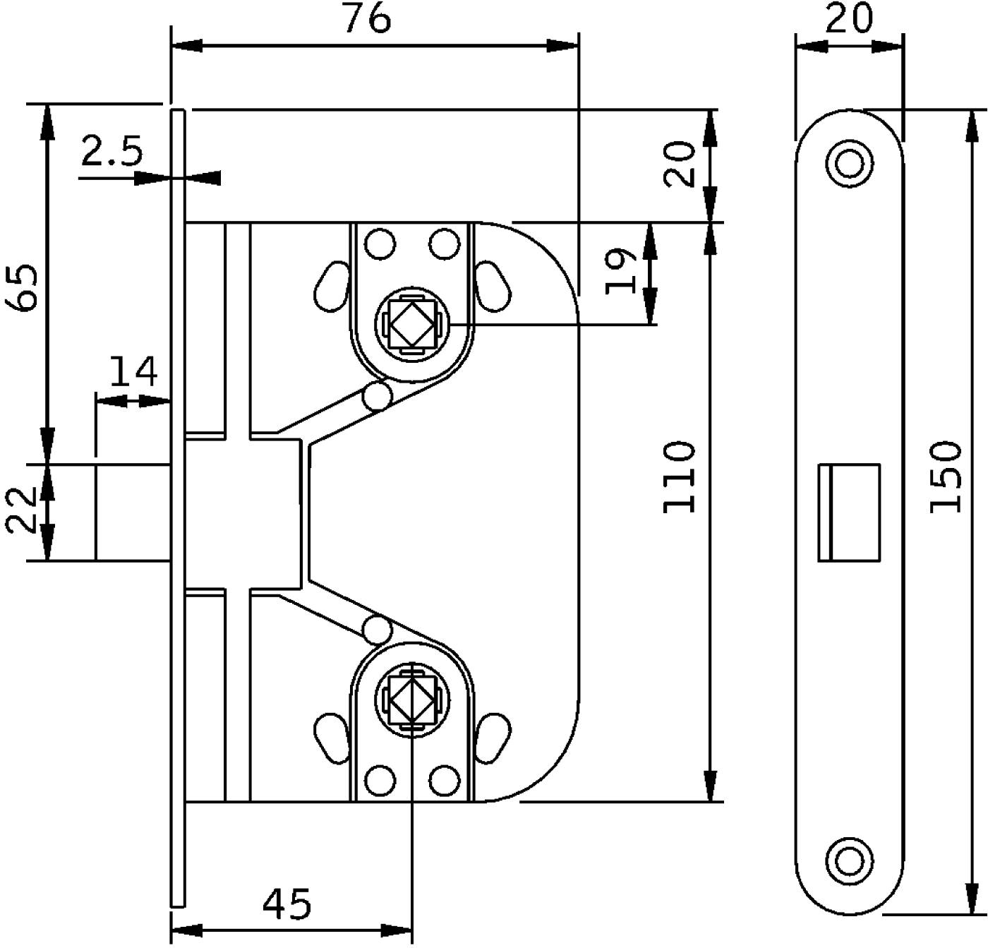Inner door lock Abloy 414