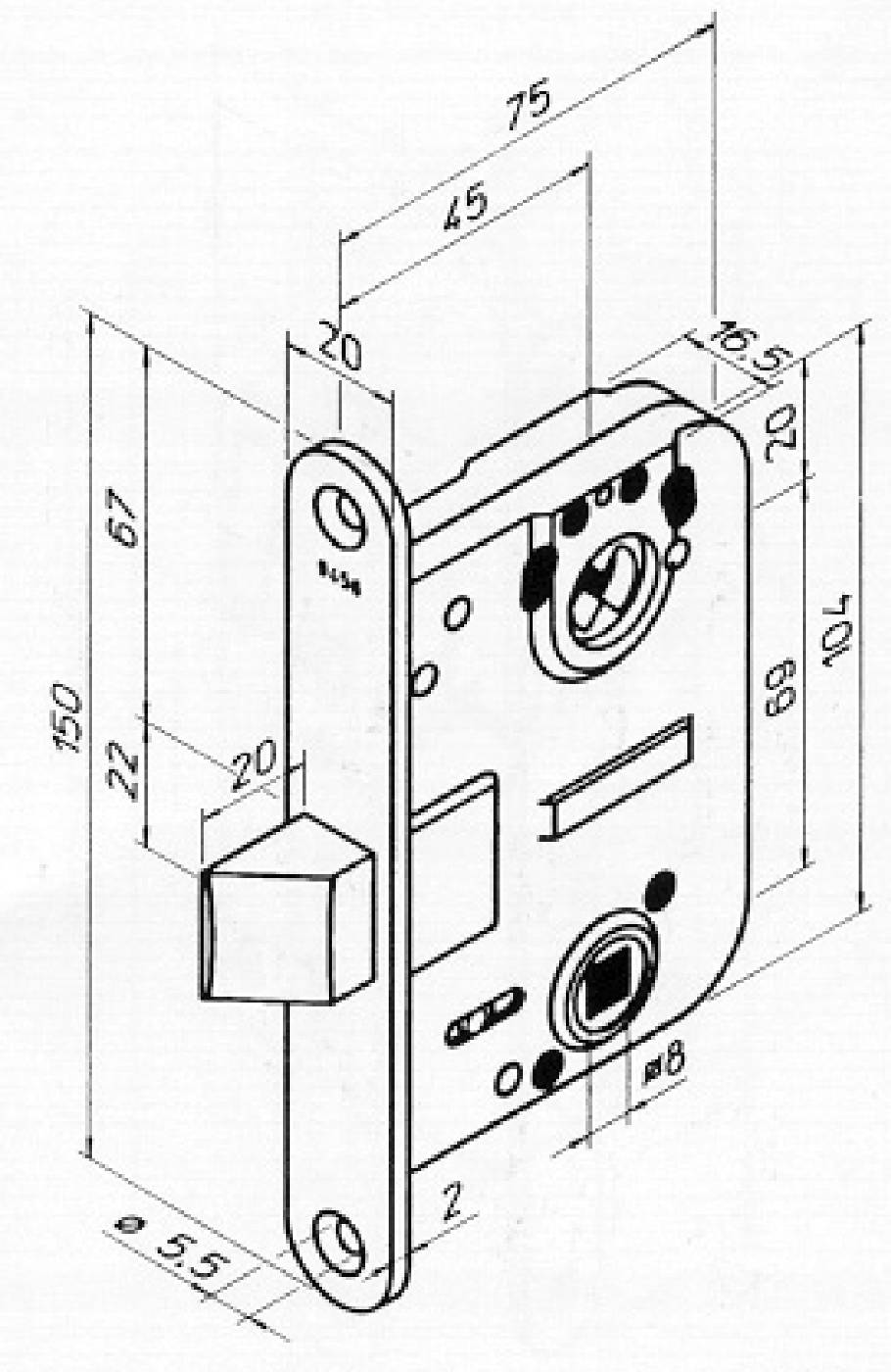Inner door lock Abloy 9456