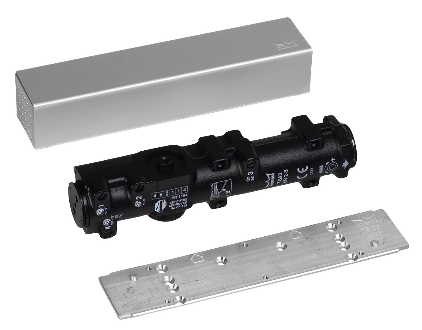 Cam action door closer system Dorma TS93