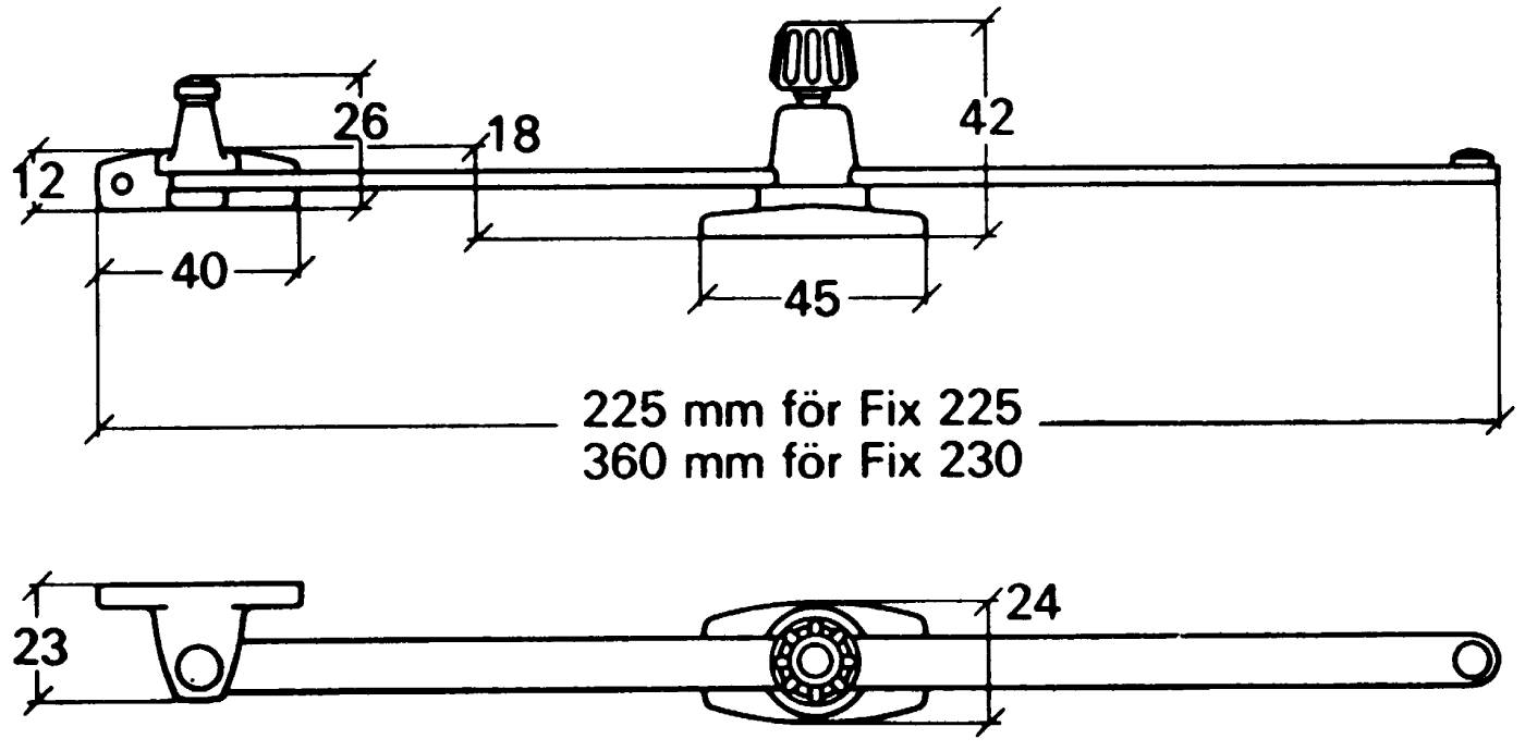 Fönsterhållare Fix 225, 230