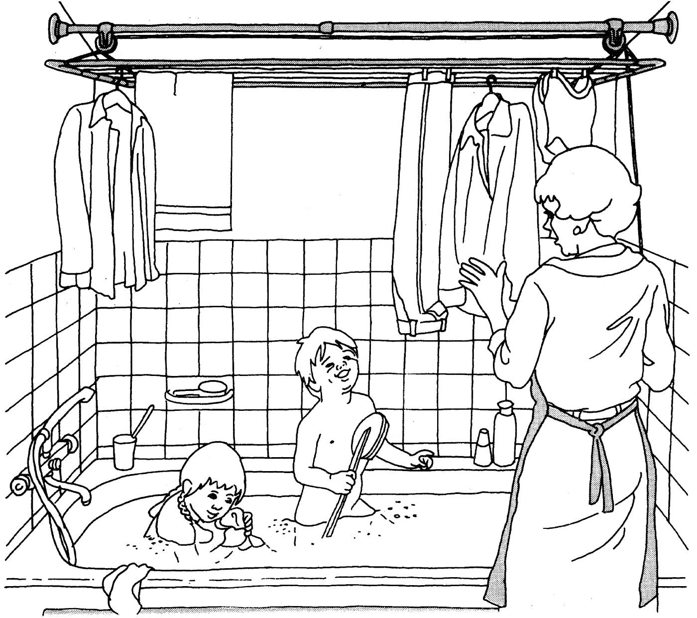 Laundry Drying hoist Eric with expandable rail 2/4 and 3/5