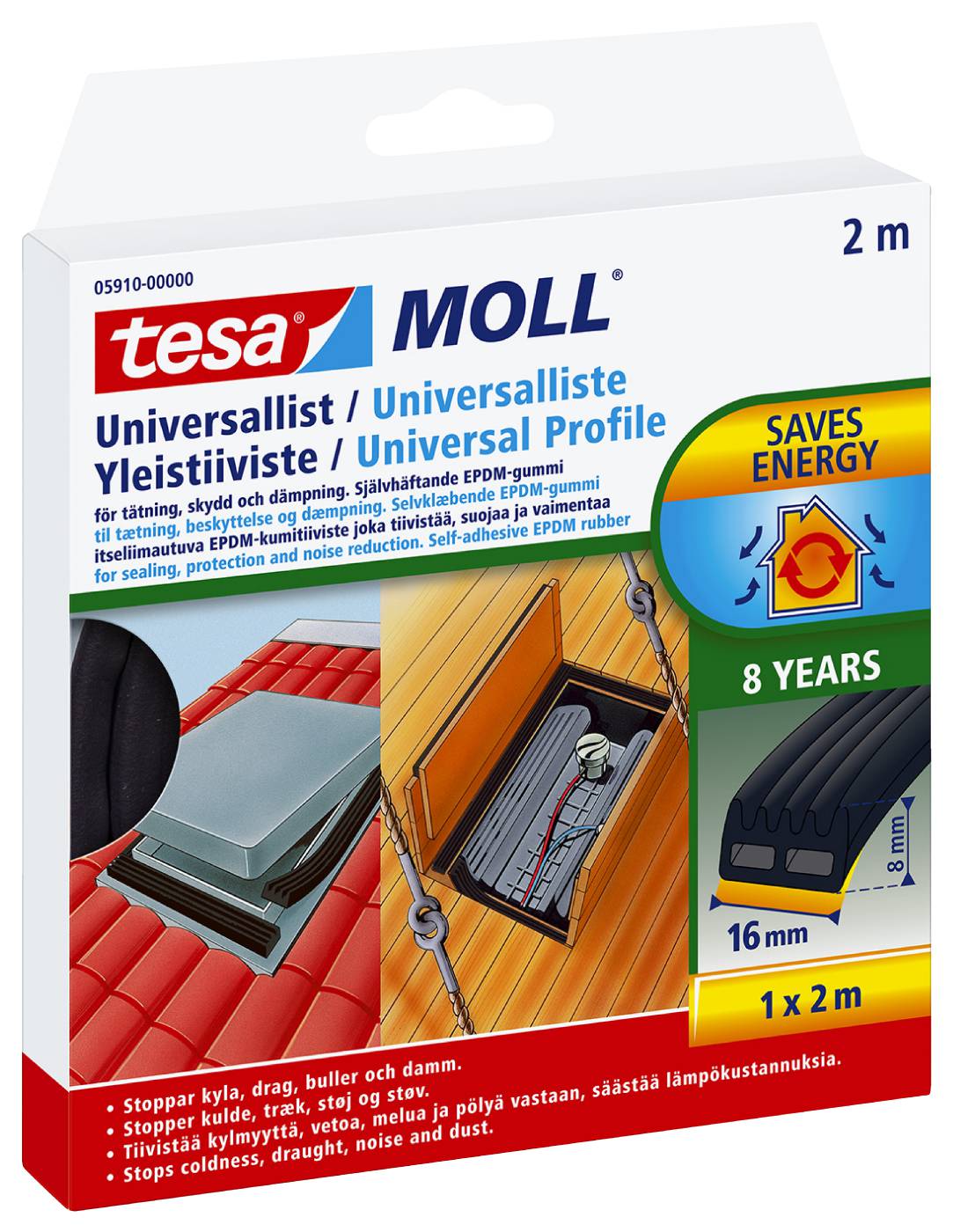 U-strip self-adhesive tesa 5910, 5962