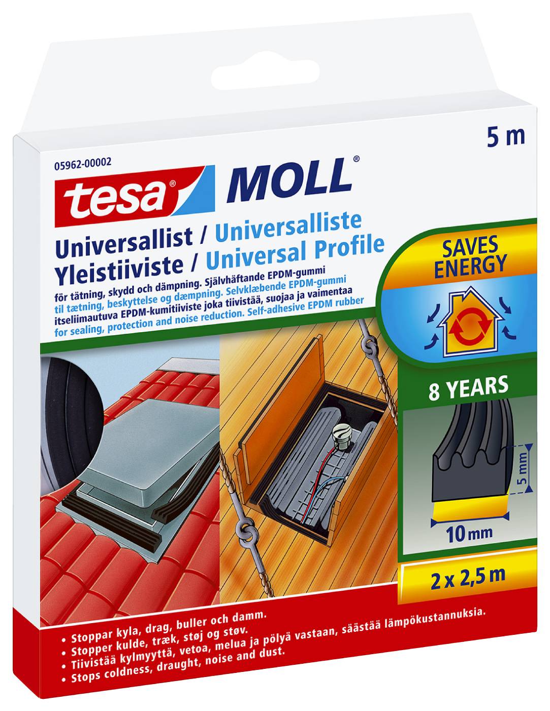 U-strip self-adhesive tesa 5910, 5962