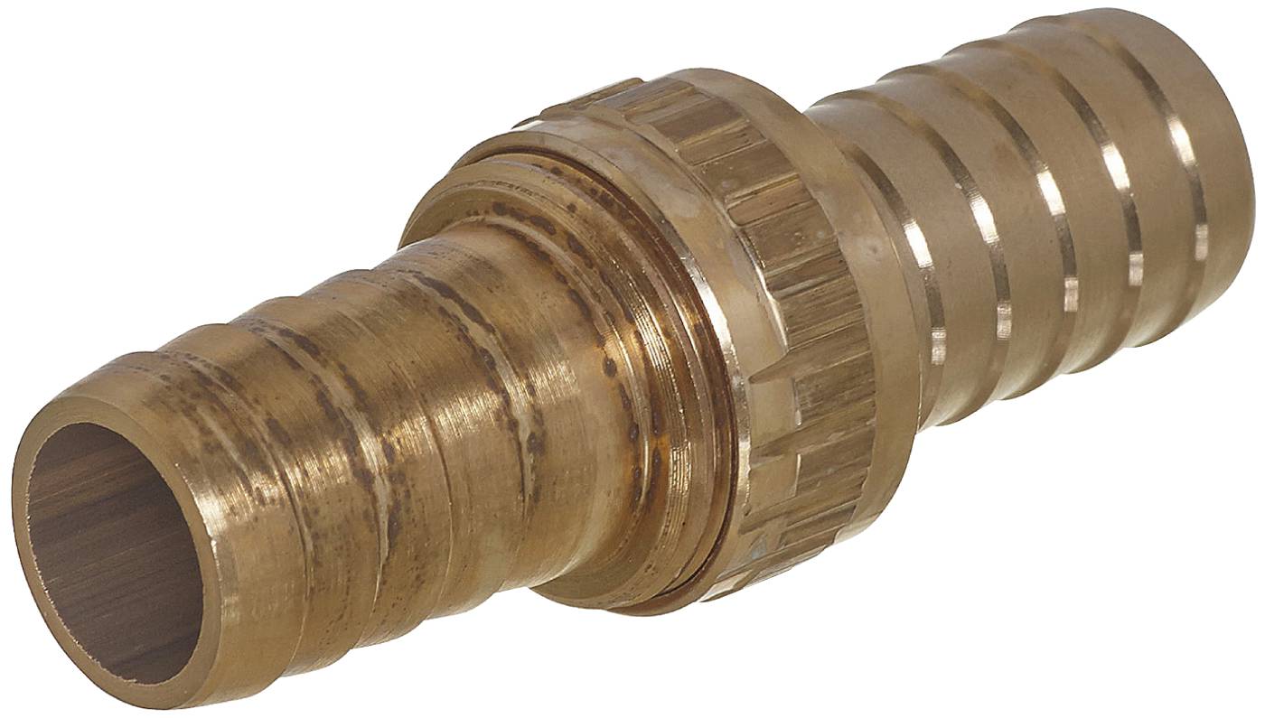 Nipple with hose tail, double DIY Grunda