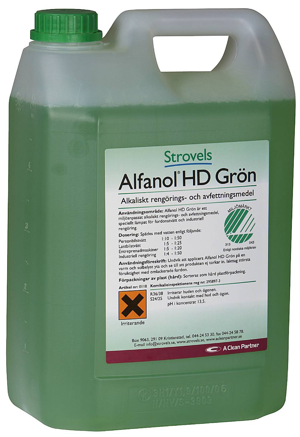 Cleaning agent Alfanol HD Green Strovels