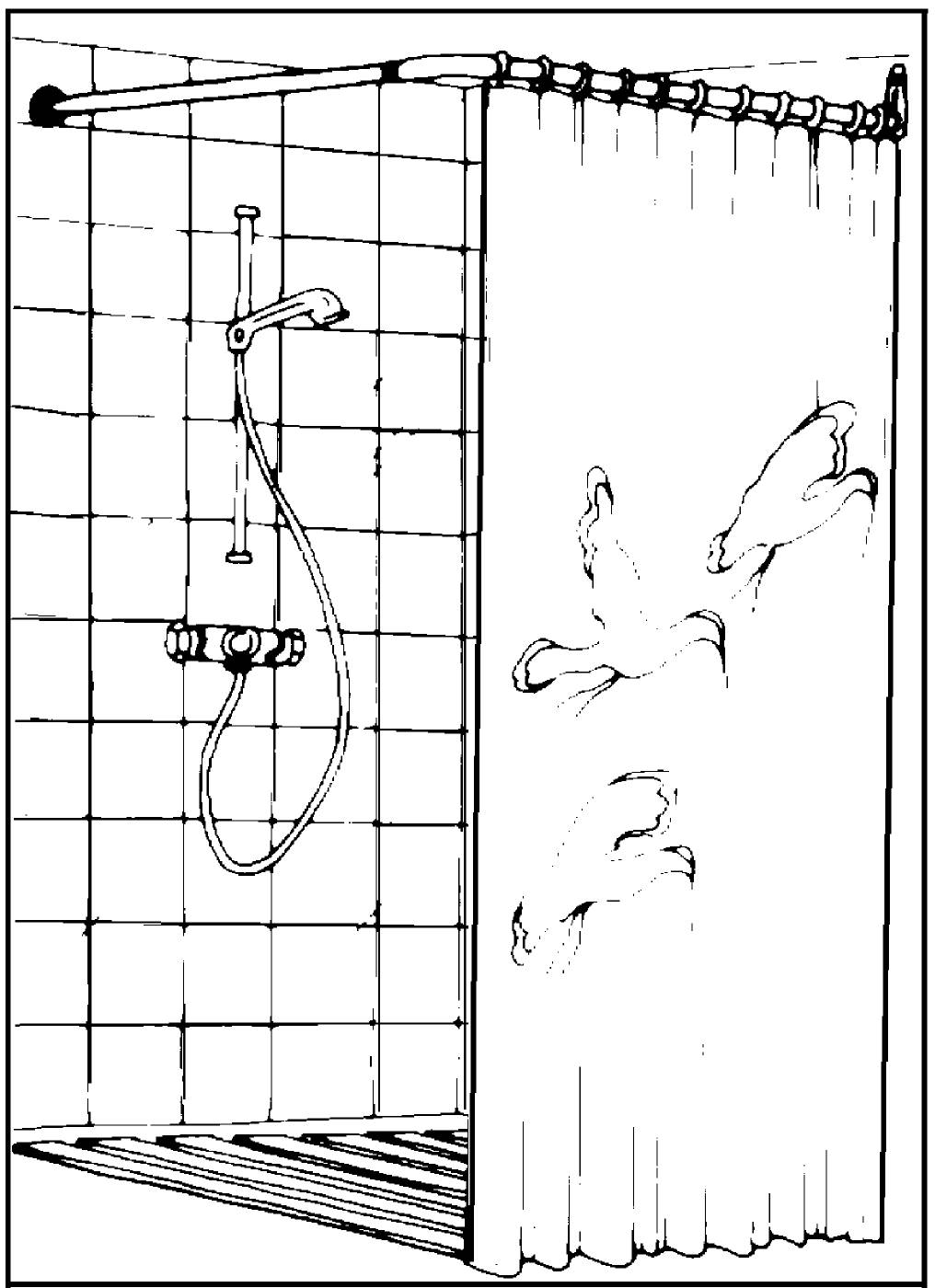 Shower curtain rail Erica, angled