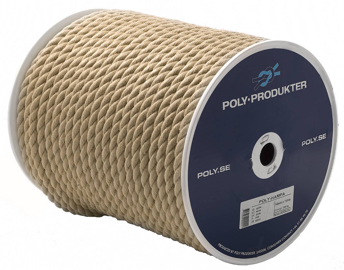 Synthetic hemp rope 3-strand