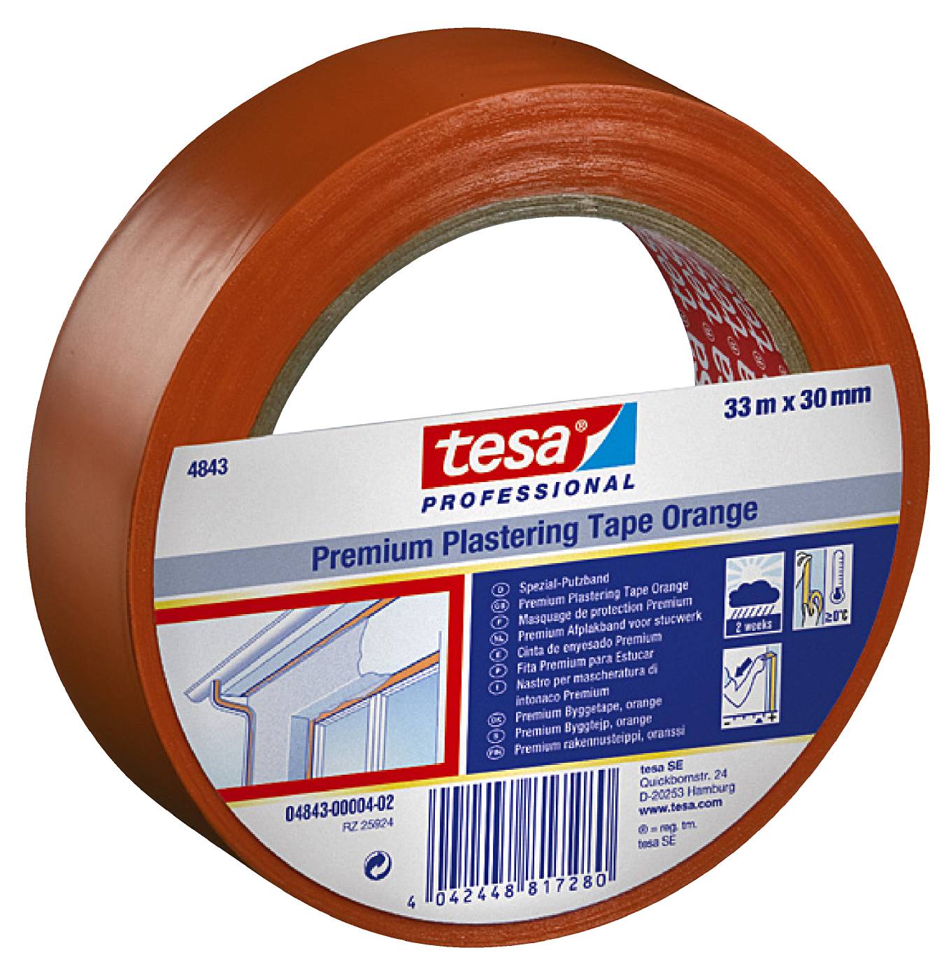 TEJP BYGG 4843 50MMX33M ORANGE
