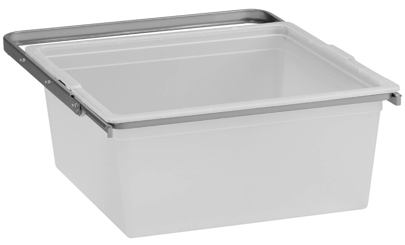 Storage basket solid extendable Elfa