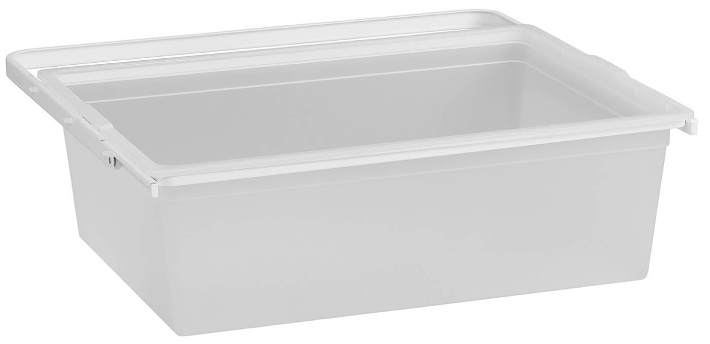 Storage basket solid extendable Elfa