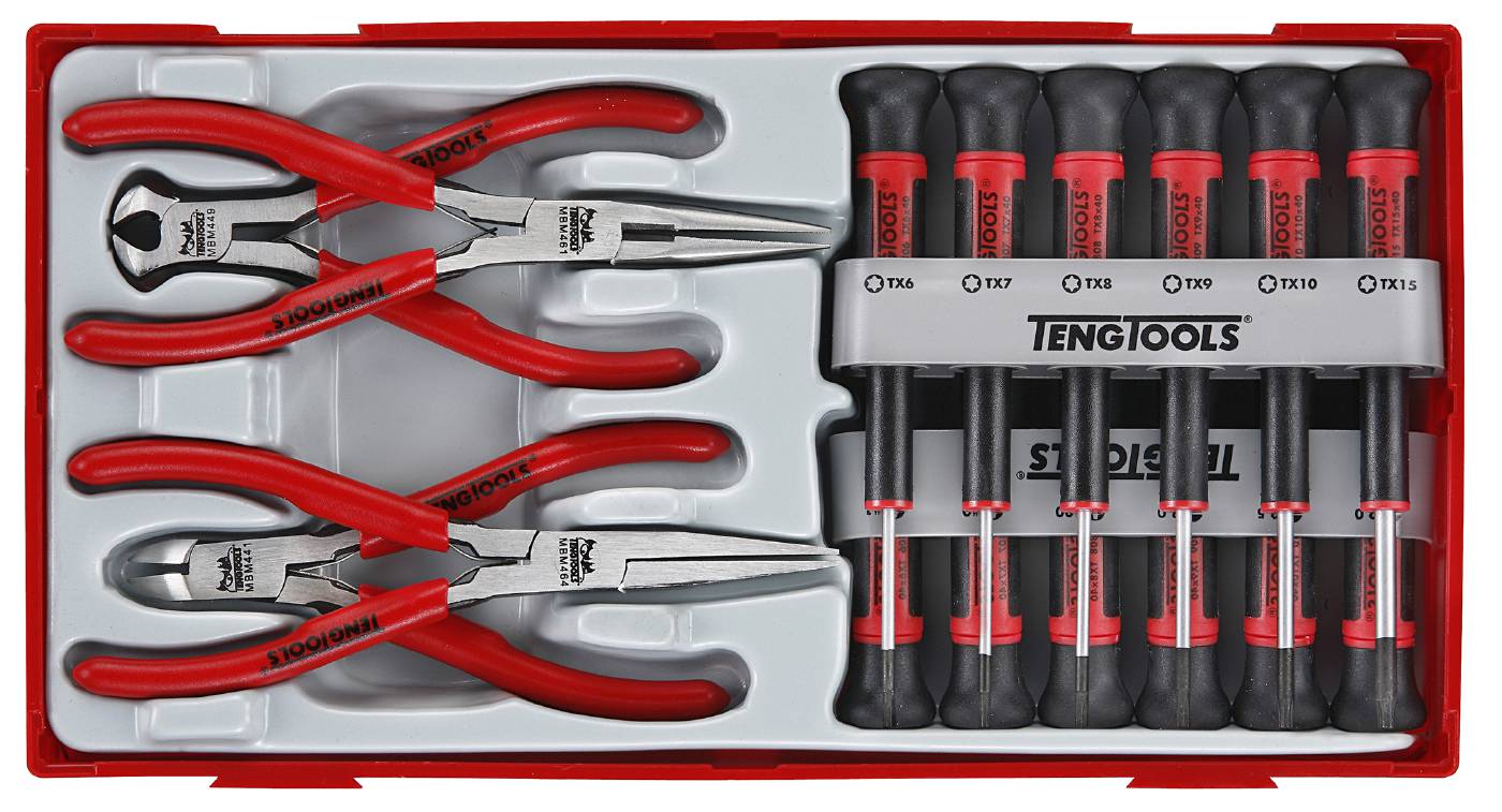16 pc Mini screwdrivers and pliers in set Teng Tools TTMI16