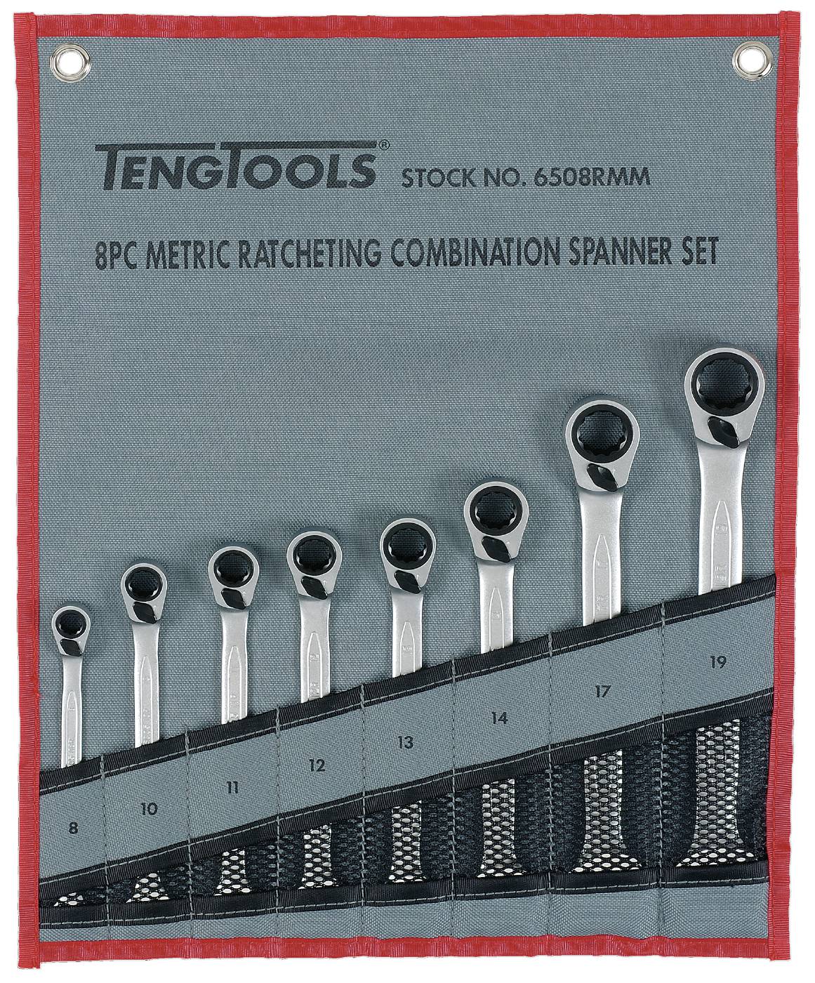 Ratcheting combination spanners Teng Tools 6508RMM