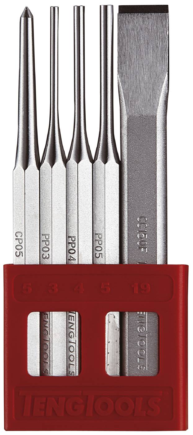 Mejsel-/dorn-/körnare sats, Teng Tools PCX05