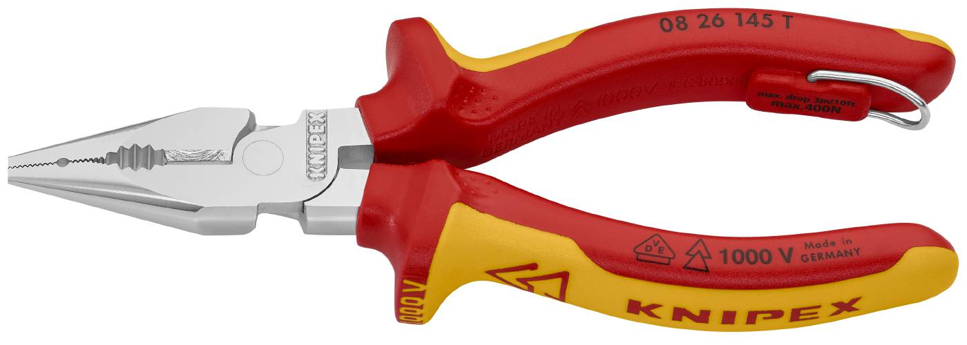 Combination pliers 1000 volt. Knipex 08 26 145 T/08 26 145/08 25 145