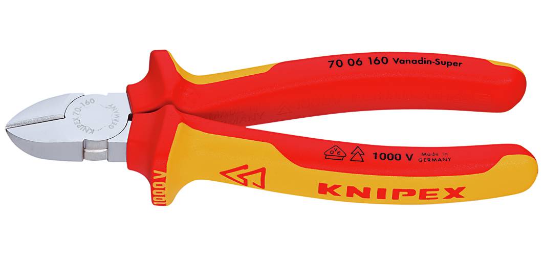 Sivuleikkurit 1000-volttia. Knipex 7006-140 / 7006-160