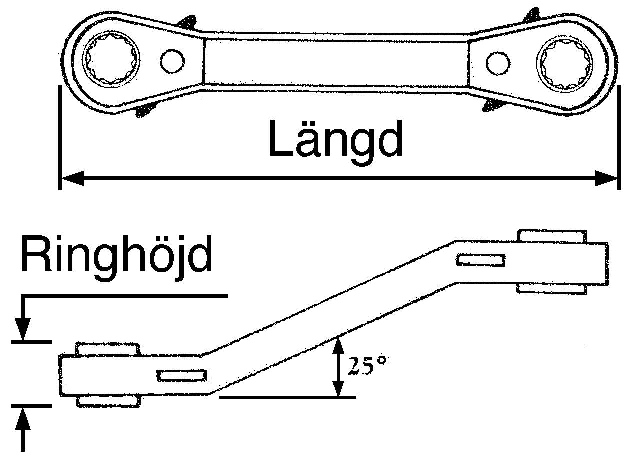 Ringspärrnyckel Teng Tools 680608 / 682122