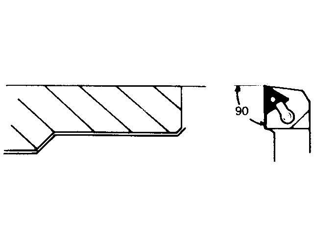Tool holder 90°, external tool holder Seco CTGPR