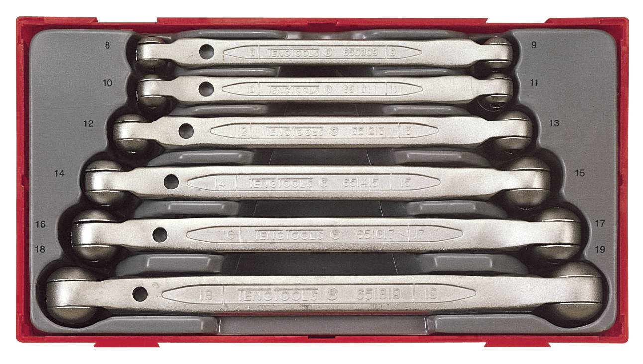 6 pc Double flex wrench set Teng Tools TT6506