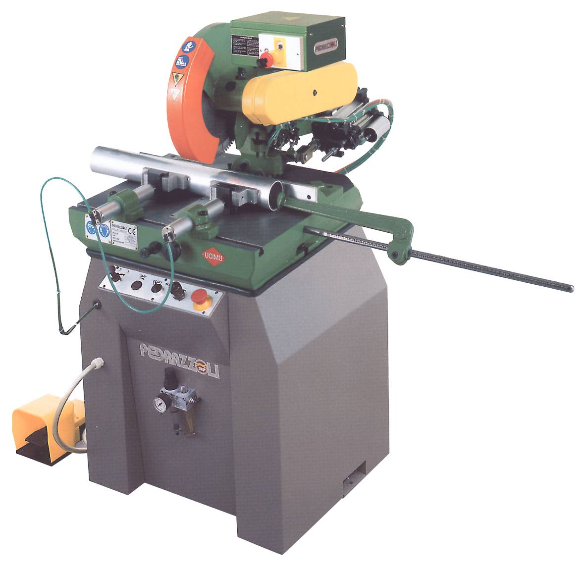 Cross cutting machine for aluminium Pedrazzoli C 064, C 205
