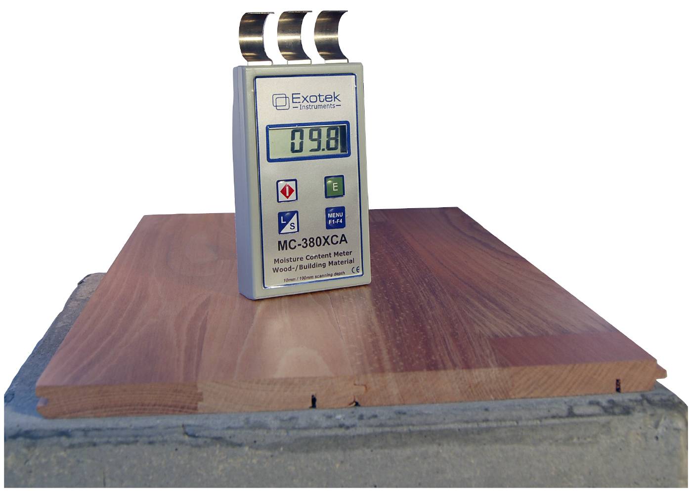 Moisture meter for wood, building material (non destructive) Exotek MC-380XCA / MC-160SA