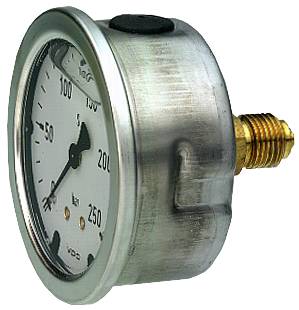 Manometer industri Hölje av rostfritt stål. Vätskefyllda OEM