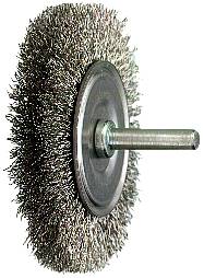 Circular brush with stub axle, stainless Osborn