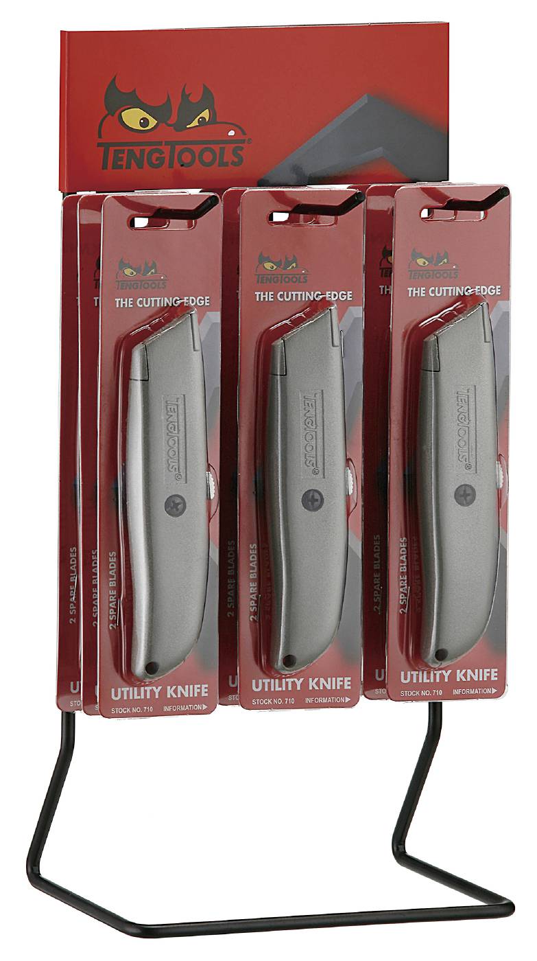 Universal knives in display Teng Tools DIS-710