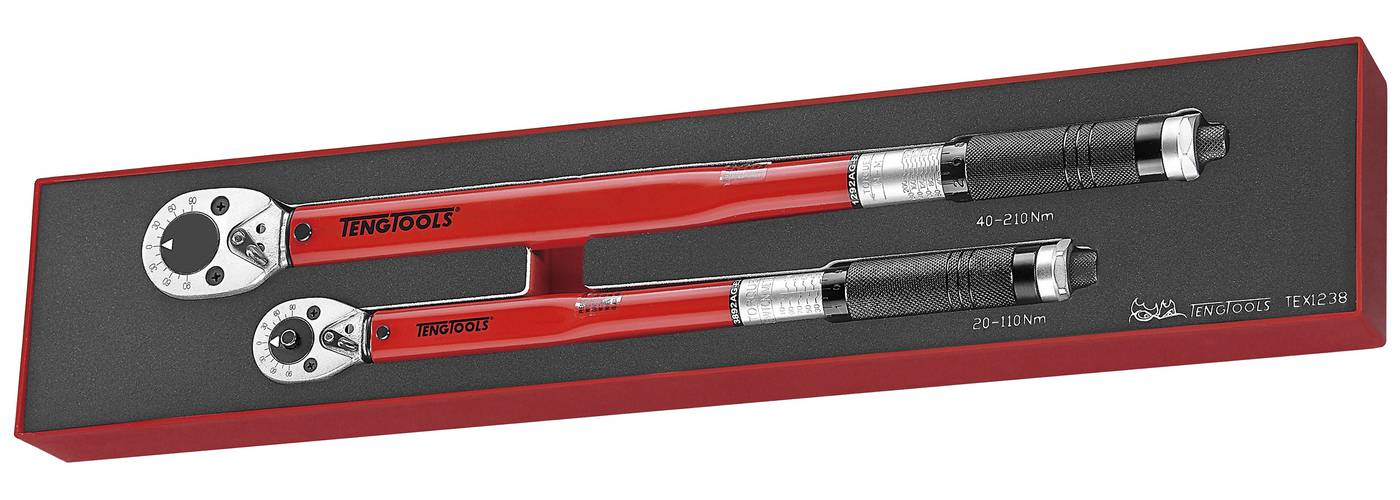 2 piece Torque wrench set. Teng Tools TEX1238