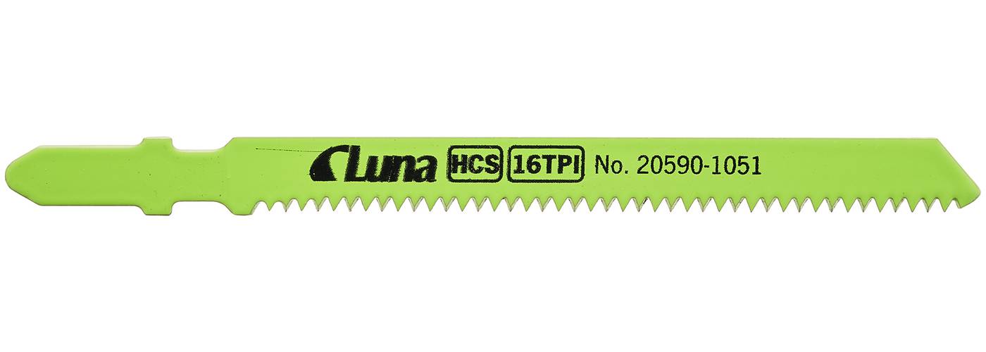 HCS jigsaw blades for wood and plastic, with ground teeth and tapered back