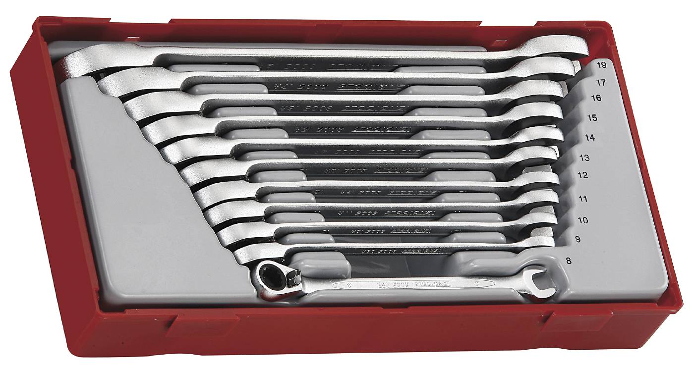 11 pc Ratcheting Combination Spanner Set Teng Tools TT6511R