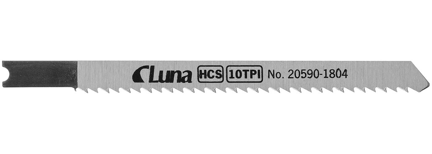 HCS jigsaw blades for wood, with ground teeth and tapered back, C attachment