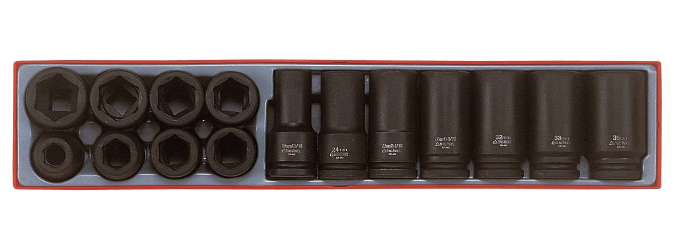15 delars Krafthylssats med 3/4''-fyrkantsfäste Teng Tools TTX9415