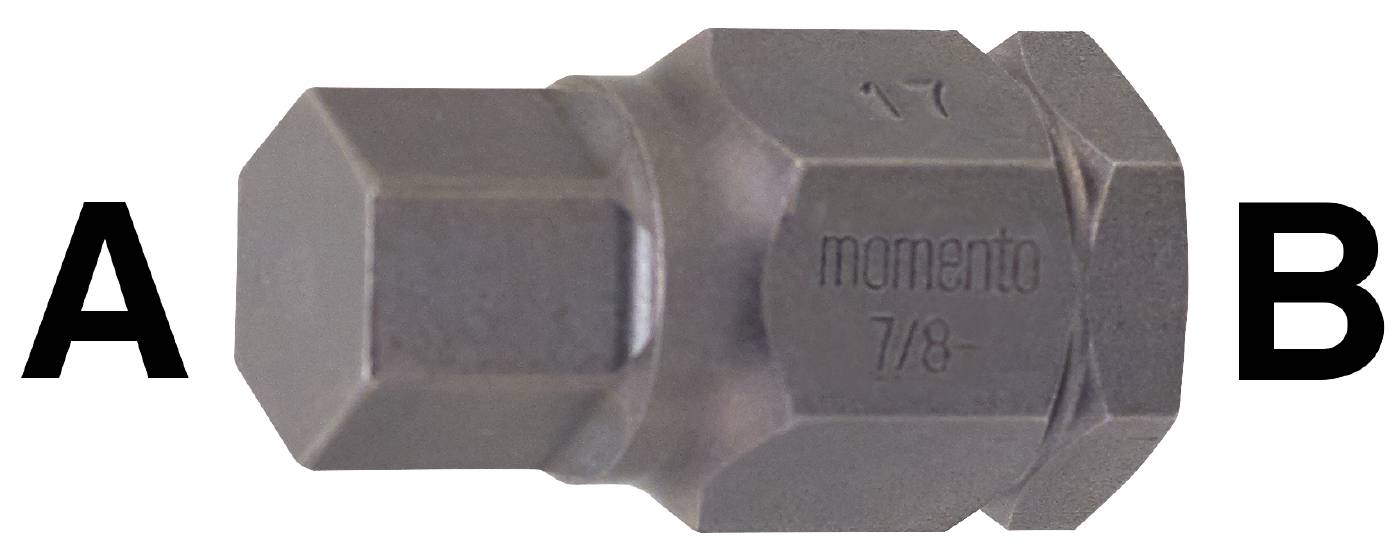 Insert drive for socket head cap screws. Momento 7/16 MM - 1 3/4 MM - 1 3/4 MM