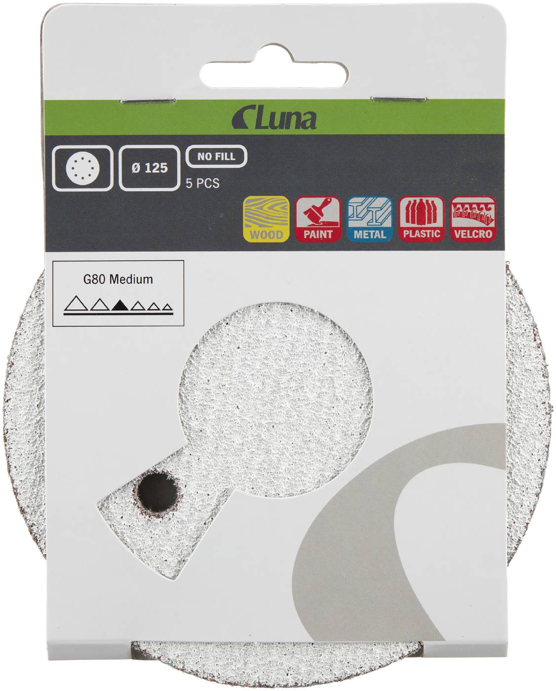 Abrasive paper disc No-Fill Luna