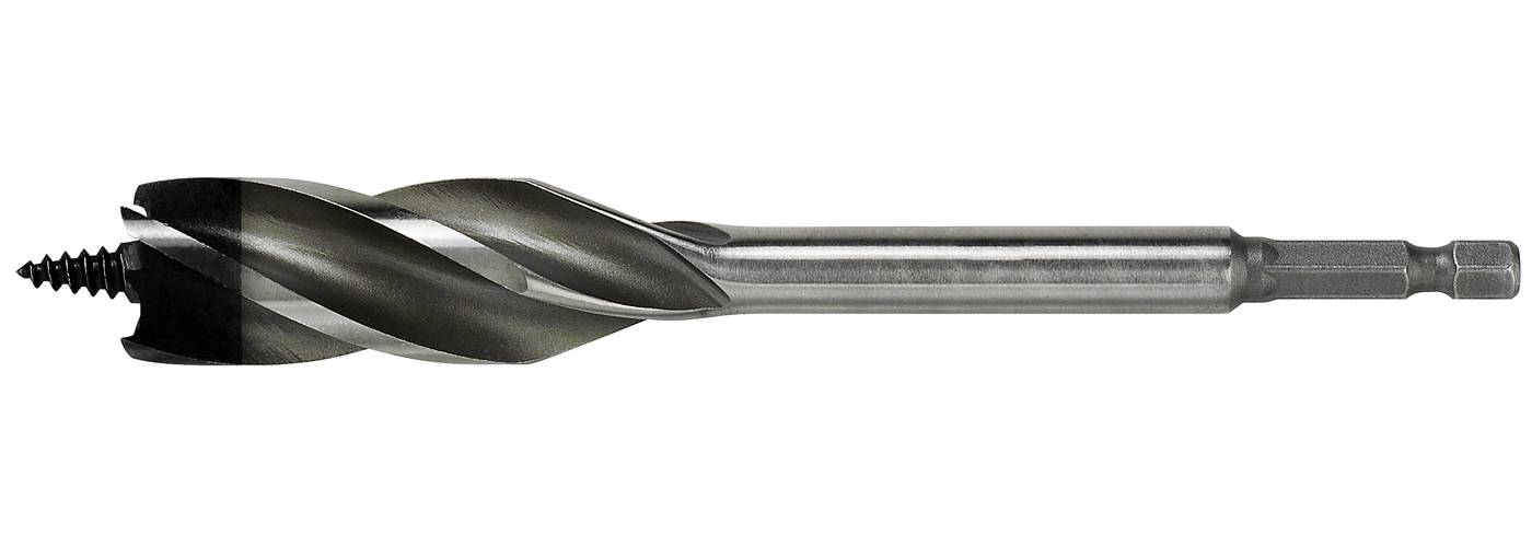 HSS auger bits with four side cutters - 1/4'' hexagonal drive Luna