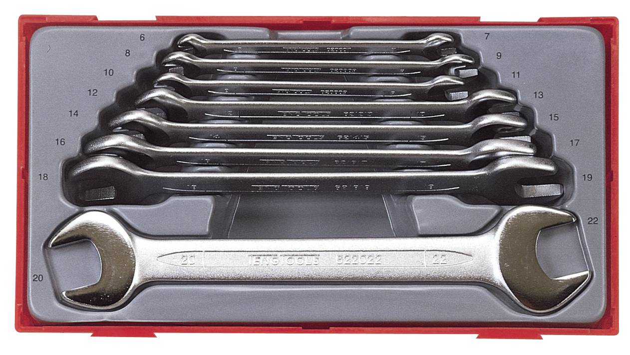 8 pc Open ended spanner set Teng Tools TT6208