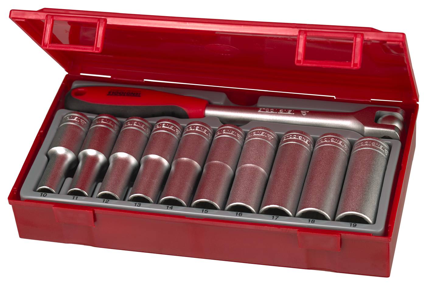 11 delars Hylssats med 1/2''-fyrkantsfäste Teng Tools TT1211