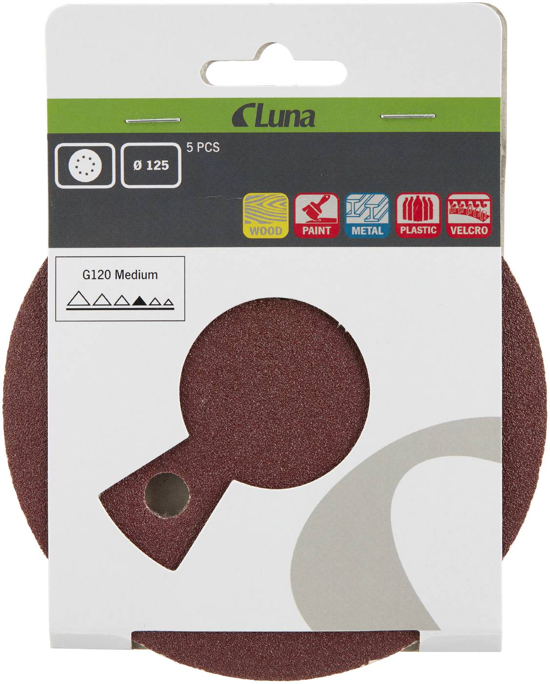 Abrasive paper disc 8H Luna