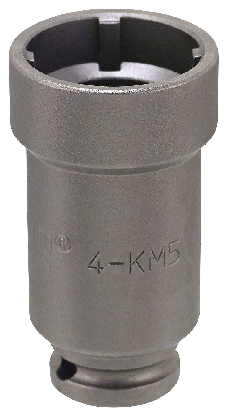 Hylsa för KM-muttrar. Med 1/2" fyrkantsfäste. Momento 4-KM