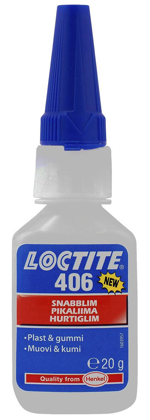 Snabblim Plast Gummi Loctite 406