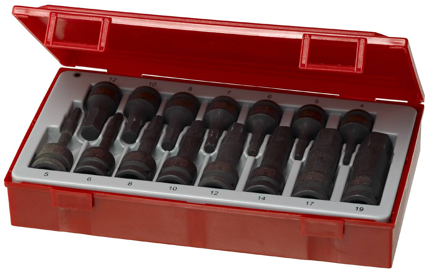 15 pc Impact hex socket bits set Teng Tools TT9015HX