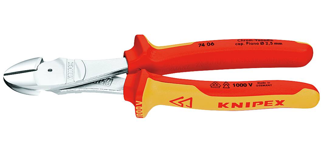 Sivuleikkurit 1000-volttia. Knipex 7406