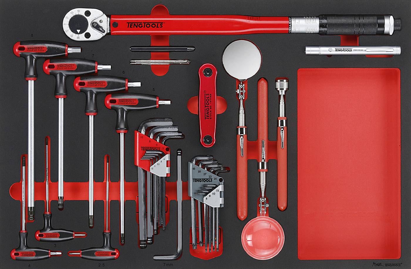 17 pc EVA Hex key and inspection set. Teng Tools TTEX17